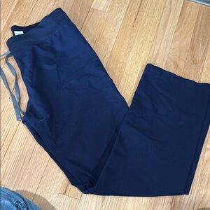 Figs wide leg scrub pants - navy